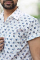 Image for Kusvaa Awk43 Divit Block Print Half Sleeves Shirt Closeup