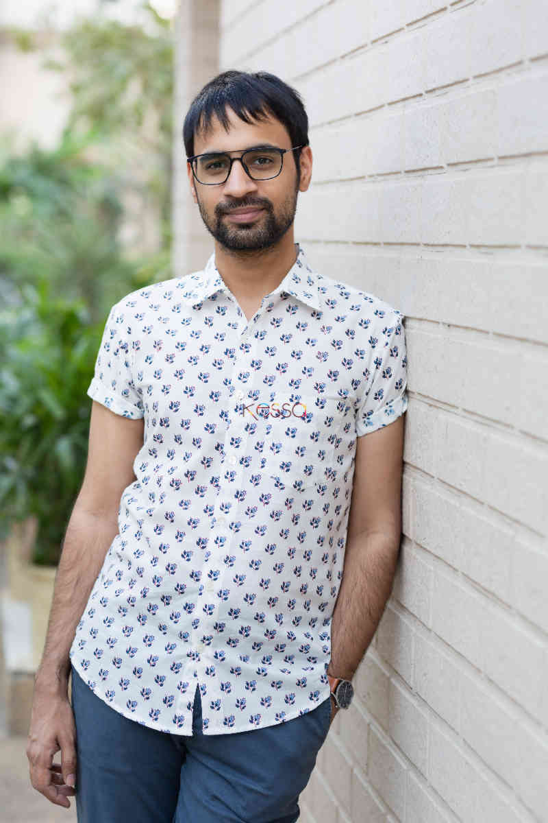 Image for Kusvaa Awk43 Divit Block Print Half Sleeves Shirt Look 1