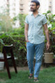Image for Kusvaa Awk44 Ekaveer Block Print Half Sleeves Shirt Front