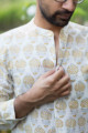 Image for Kusvaa Awk45 Gyanav Block Print Full Sleeves Shirt Closeup