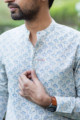 Image for Kusvaa Awk46 Harit Block Print Full Sleeves Shirt Closeup