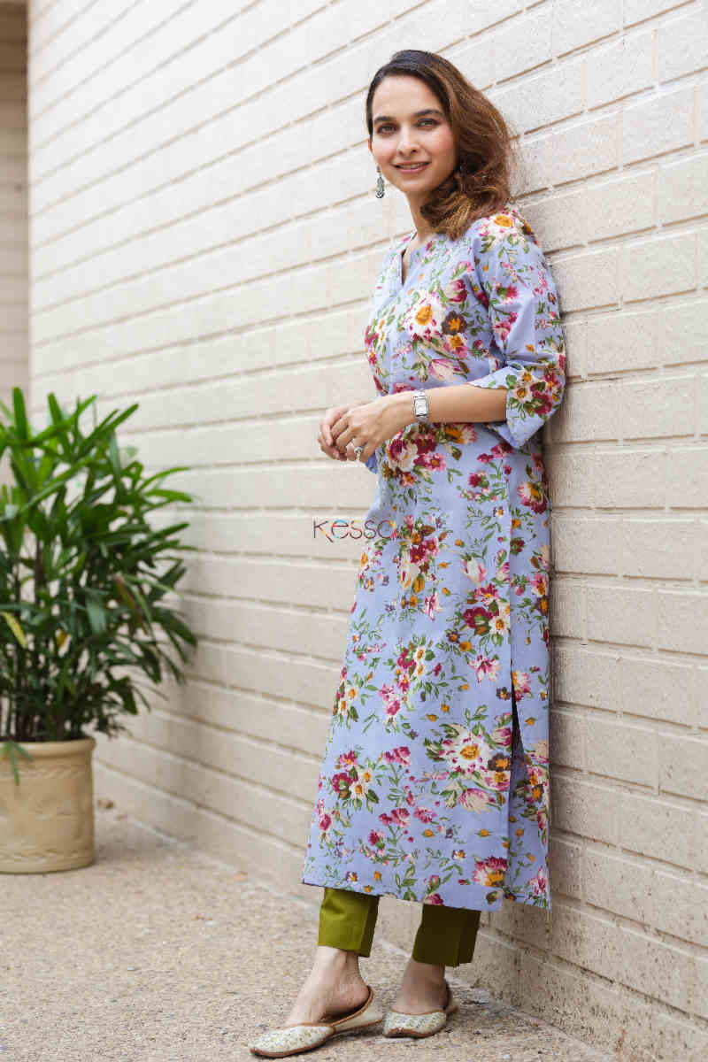 Image for Kusvaa De124 Ajaya Regular Wear Straight Fit Kurta Side