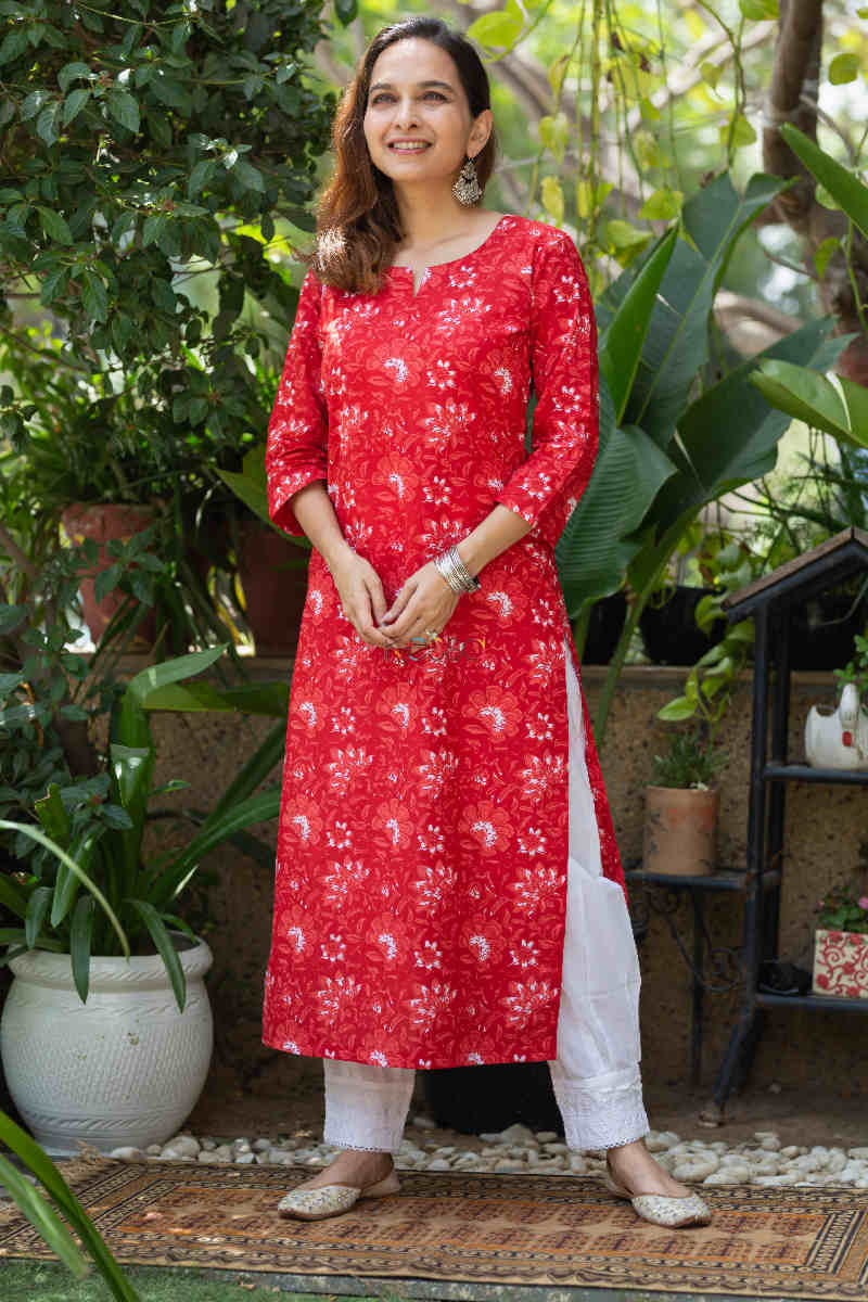 Image for Kusvaa De126 Kaulini Straight Fit Regular Kurta Front