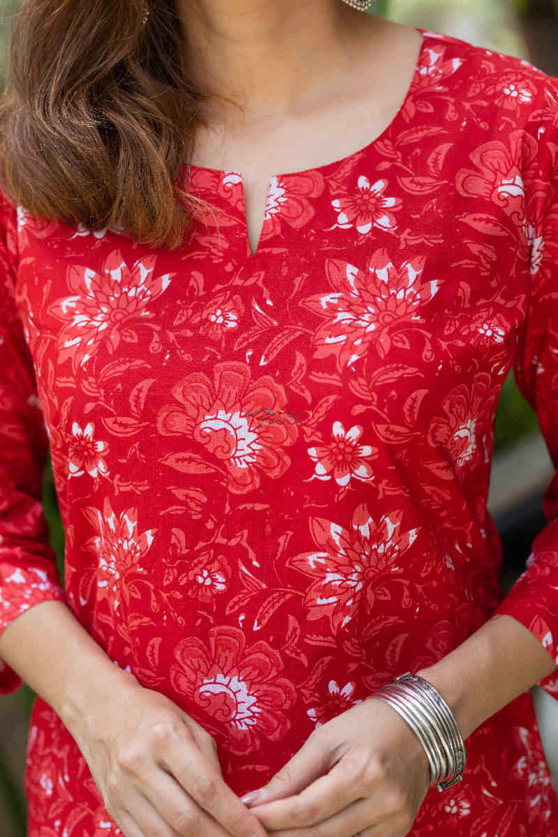 Image for Kusvaa De126 Kaulini Straight Fit Regular Kurta Neck