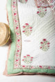 Image for Kusvaa Kaq172 Medium Carmine And Pixie Green Double Bed Quilt Look