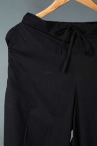 Image for Kusvaa Sap14 Pleated Cotton Salwar Black Sitting New