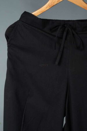 Image for Kusvaa Sap14 Pleated Cotton Salwar Black Sitting New