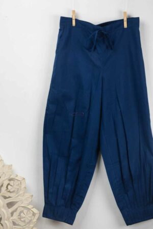 Image for Kusvaa Sap14 Pleated Cotton Salwar Indigo Featured