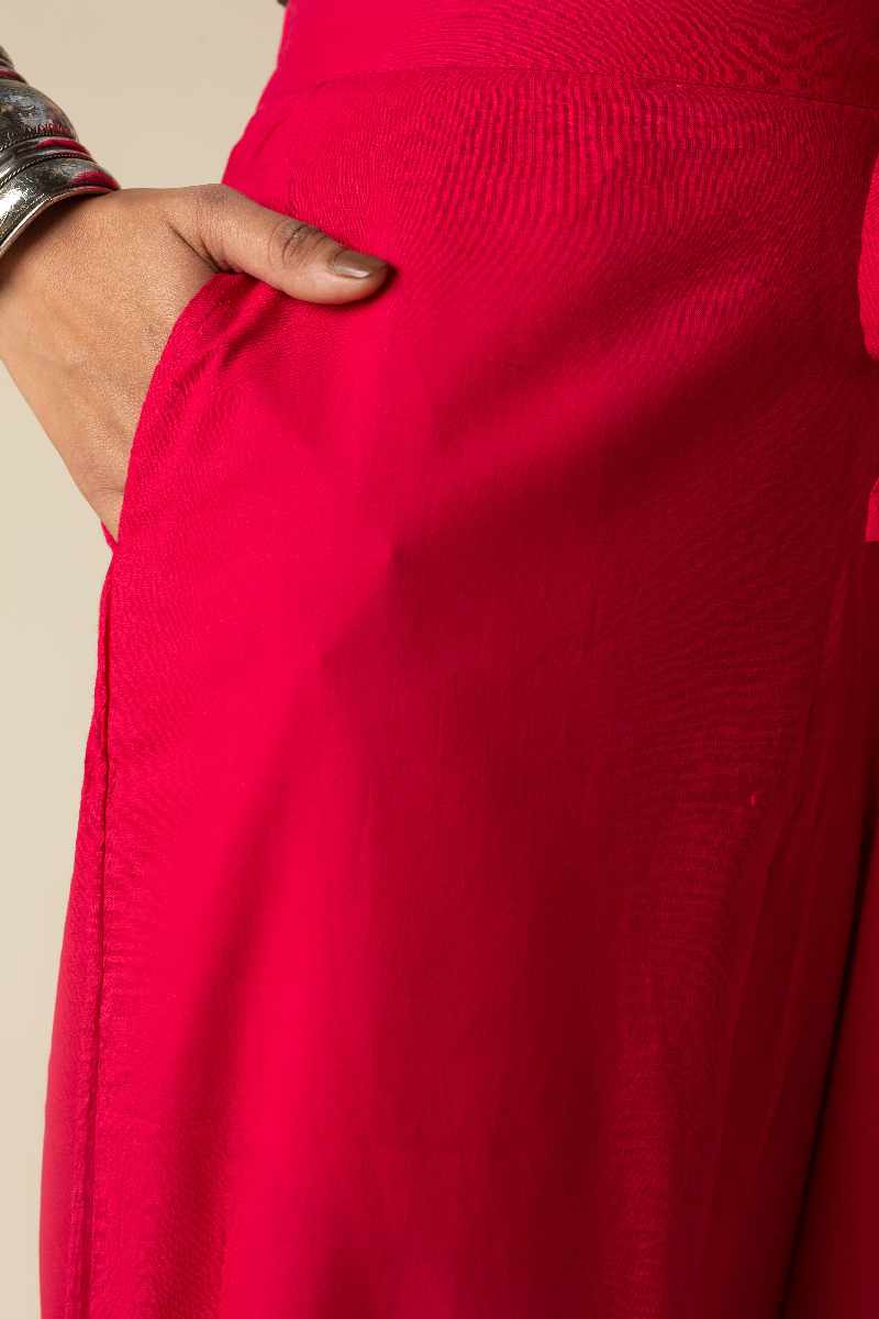 Image for Kusvaa Sap14 Pleated Cotton Salwar Mjpink Front Reshoot