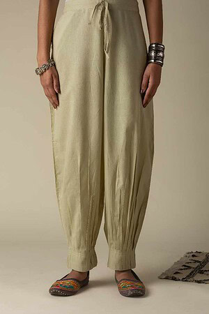 Image for Kusvaa Sap14 Pleated Cotton Salwar Pistagreen Featured Reshoot