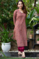Image for Kusvaa Taf75 Kashta Regular Wear Straight Fit Kurta Front