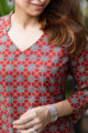 Image for Kusvaa Taf75 Kashta Regular Wear Straight Fit Kurta Neck
