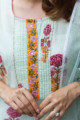 Image for Kusvaa Vcr106 Dhira Straight Fit Kurta With Kota Doria Dupatta Neck