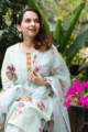 Image for Kusvaa Vcr106 Dhira Straight Fit Kurta With Kota Doria Dupatta Top