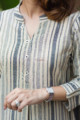 Image for Kusvaa Ws825 Shyla Handloom Cotton Straight Kurta Closeup