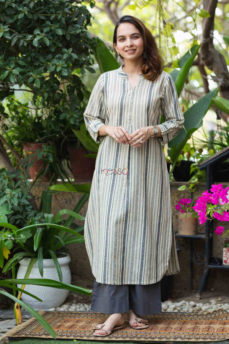 Image for Kusvaa Ws825 Shyla Handloom Cotton Straight Kurta Featured