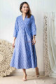 Image for Kusvaa Ws828 Dhanya Handloom Ikkat A Line Dress Front