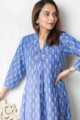 Image for Kusvaa Ws828 Dhanya Handloom Ikkat A Line Dress Top 1
