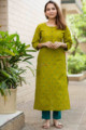 Image for Kusvaa Ws830 Durba South Cotton Dobby Kurta Front