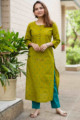 Image for Kusvaa Ws830 Durba South Cotton Dobby Kurta Look