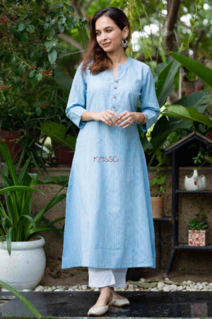 Image for Kusvaa Ws836 Cotton Dobby Straight Fit Regular Kurta Featured