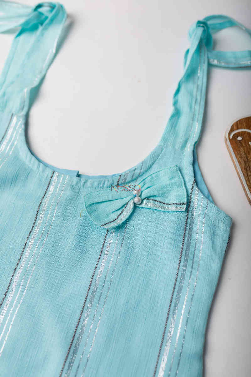 Image for Kusvaa Wsk44 Mahi Girls Knot Dress Closeup