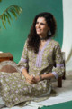 Image for Kusvaa Wsr278 Aparna Block Print Straight Kurta Sitting