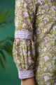 Image for Kusvaa Wsr278 Aparna Block Print Straight Kurta Sleeves