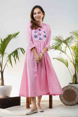Image for Kusvaa Avdaf101 Maya Dobby Based A Line Dress Featured