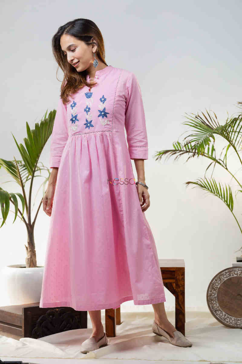 Image for Kusvaa Avdaf101 Maya Dobby Based A Line Dress Front
