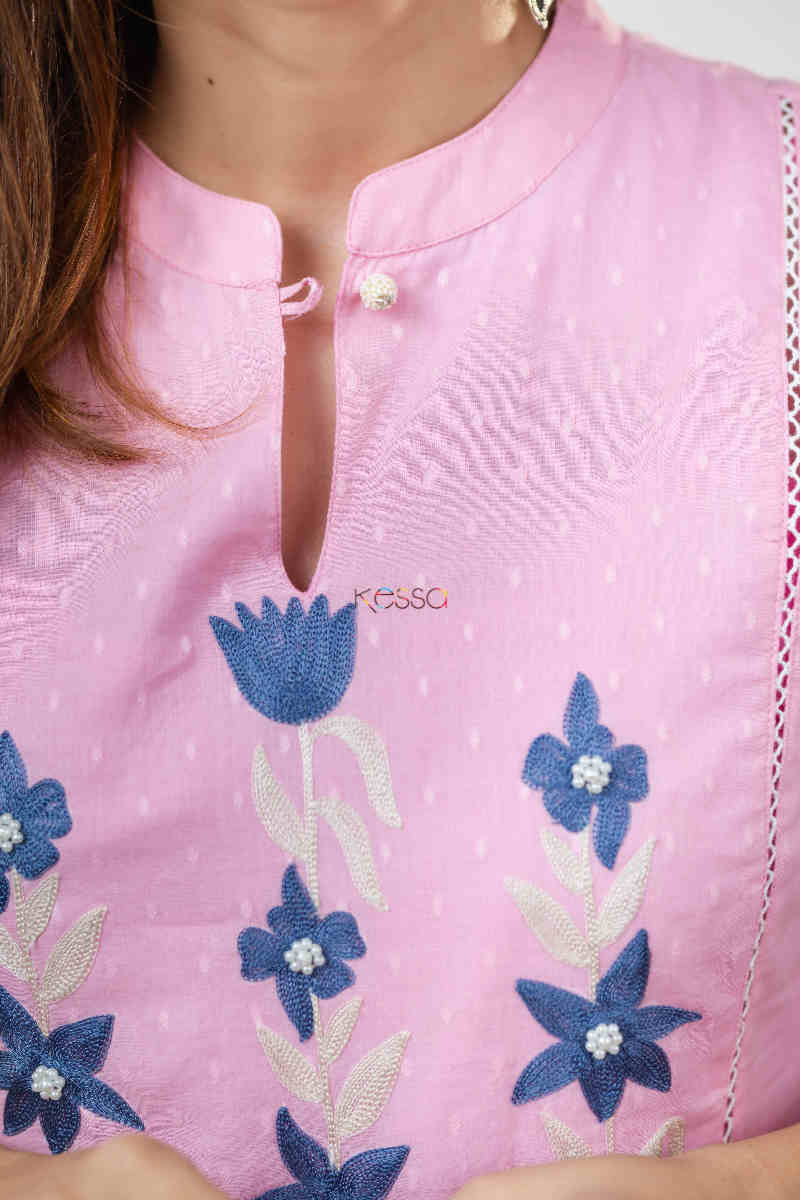 Image for Kusvaa Avdaf101 Maya Dobby Based A Line Dress Neck