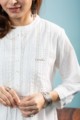 Image for Kusvaa Avdaf102 Vinidra Crotia Dobby Based Short Kurti Closeup 2