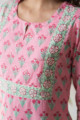 Image for Kusvaa Avdaf103 Ramya Cotton Straight Fit Kurta Closeup