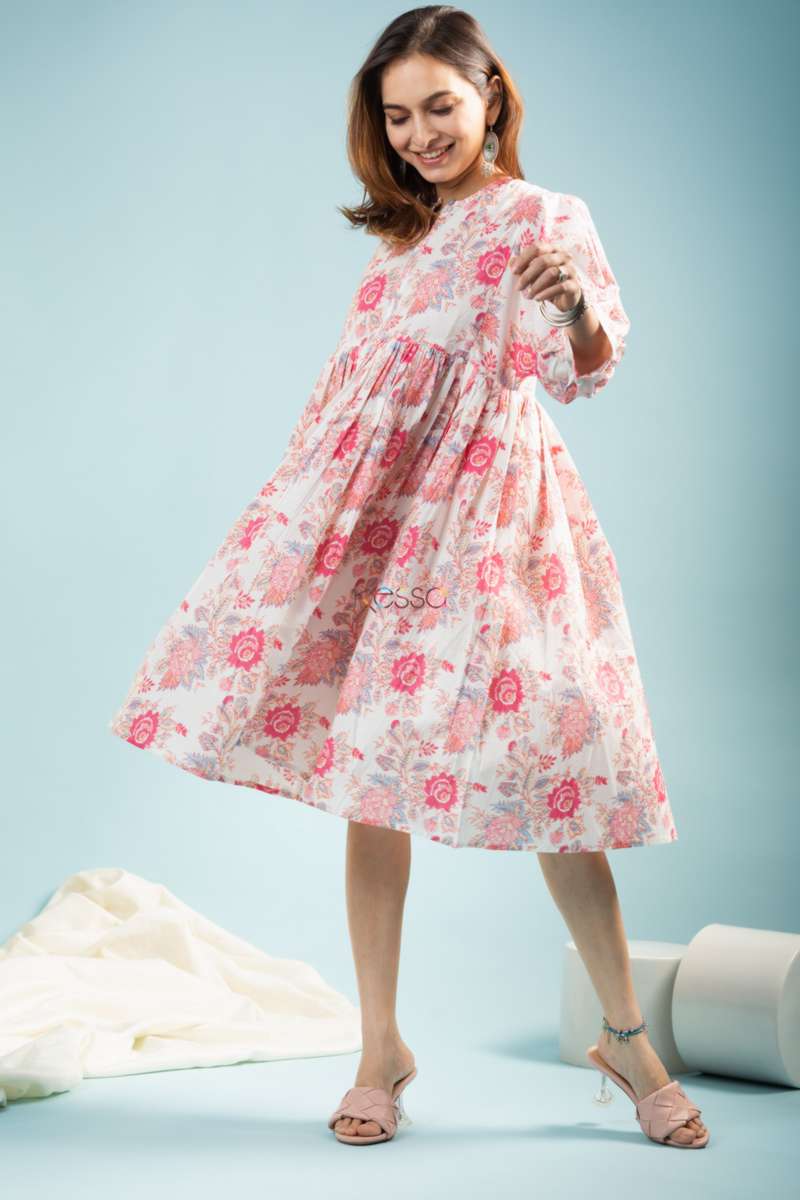 Image for Kusvaa Avdaf107 Alba Cotton A Line Dress Side 2