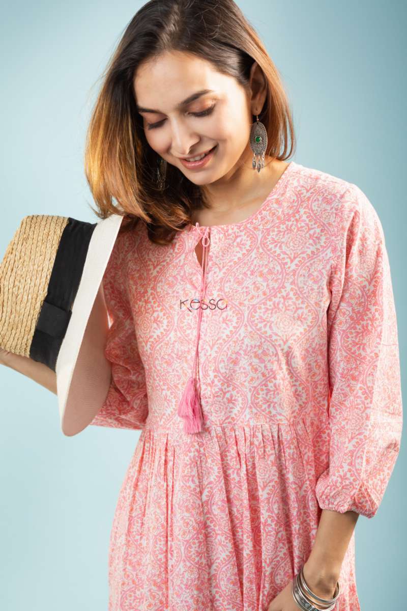 Image for Kusvaa Avdaf112 Tullia Mid Length Cotton Dress Closeup 2