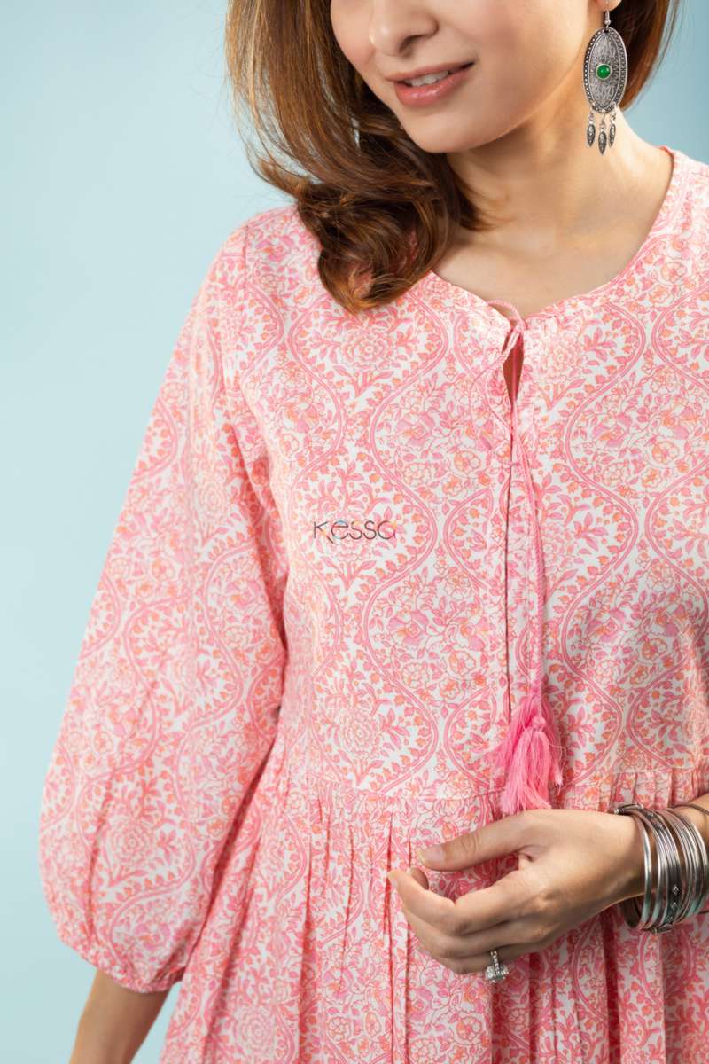 Image for Kusvaa Avdaf112 Tullia Mid Length Cotton Dress Closeup Side