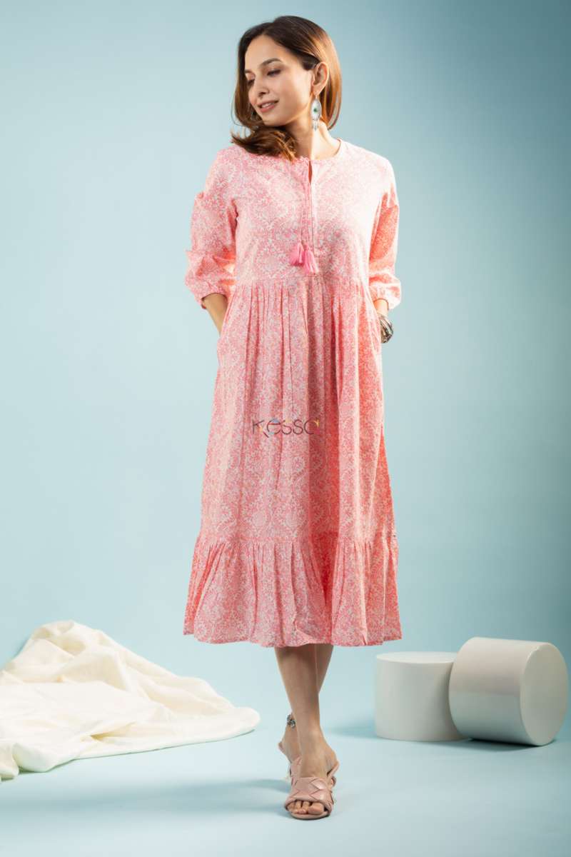 Image for Kusvaa Avdaf112 Tullia Mid Length Cotton Dress Side