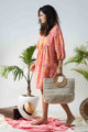 Image for Kusvaa Avdaf123 Katie Flowery Bright Pink Cotton Dress Side