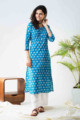 Image for Kusvaa De128 Ayyai Screen Printed Straight Fit Kurta Look