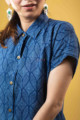 Image for Kusvaa De132 Vaya Short Indigo Shirt Closeup