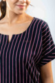Image for Kusvaa De134 Krtvi Short Stripe Top Closeup