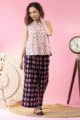 Image for Kusvaa Kcb49 Aarya Top And Pant Bagh Print Set Look