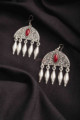 Image for Kusvaa Kpe161 Turkish Tribal Earrings 1 Red
