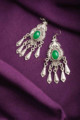 Image for Kusvaa Kpe162 Turkish Tribal Drop Earrings Green