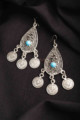 Image for Kusvaa Kpe172 Turkish Tribal Drop Earrings Blue