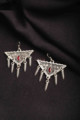 Image for Kusvaa Kpe173 Turkish Tribal Drop Earrings Red