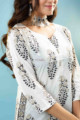 Image for Kusvaa Kuoj171 Kshobhini Kurta With Mulmul Dupatta And Pant Closeup