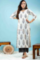 Image for Kusvaa Kuoj171 Kshobhini Kurta With Mulmul Dupatta And Pant Look