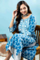 Image for Kusvaa Kuoj172 Ajita Cotton Kurta With Mulmul Dupatta Sitting Look