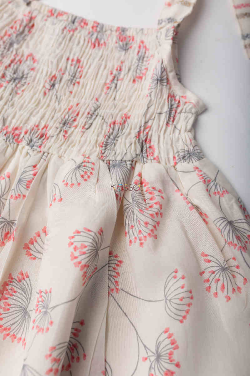 Image for Kusvaa Mbe05 Maheshi Cotton Kids Frock Closeup